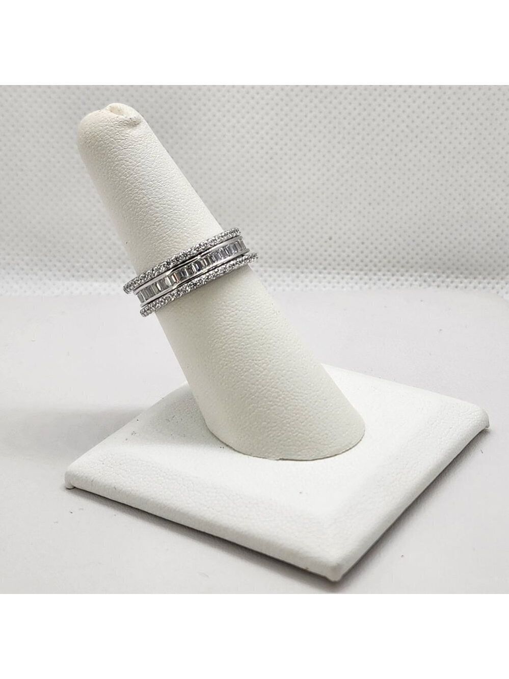 Brand New Sterling Silver 925 3 pcs Silver Cz Ring